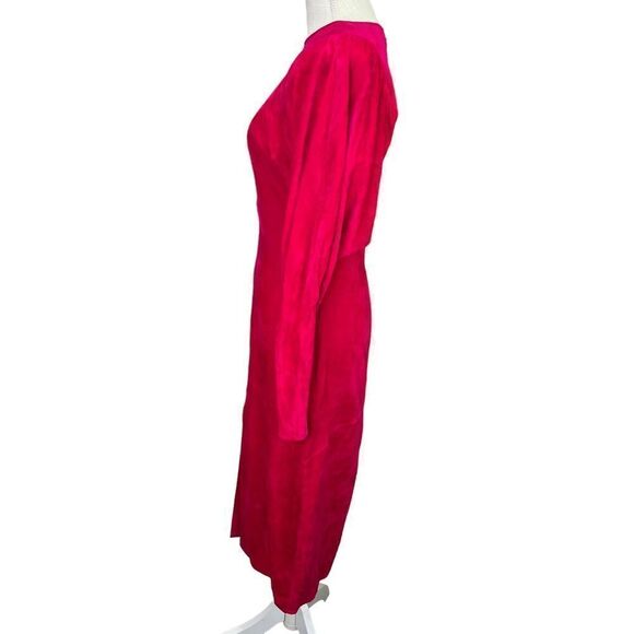 NEW Isabel Marant Venia Corduroy Midi Dress Fuschia Hot Pink Size 36 Small - Picture 4 of 16